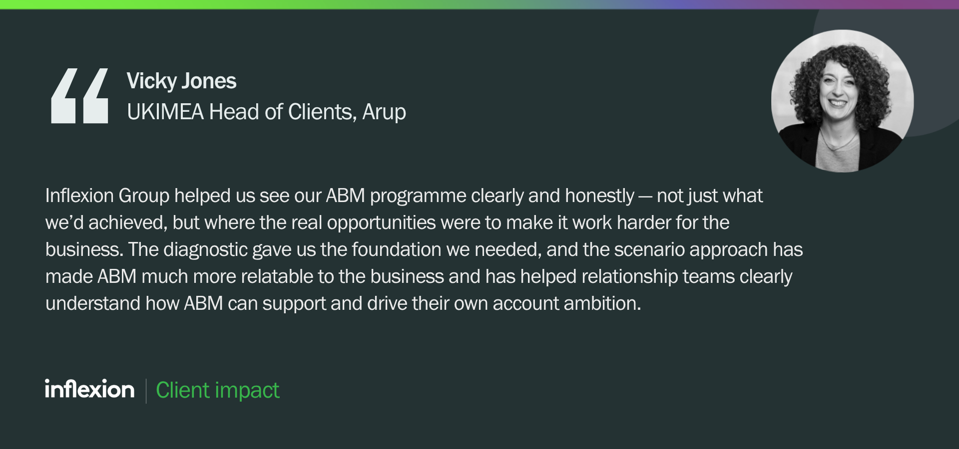 Inflexion Group client impact story on embedding ABM to drive account-based growth at Arup