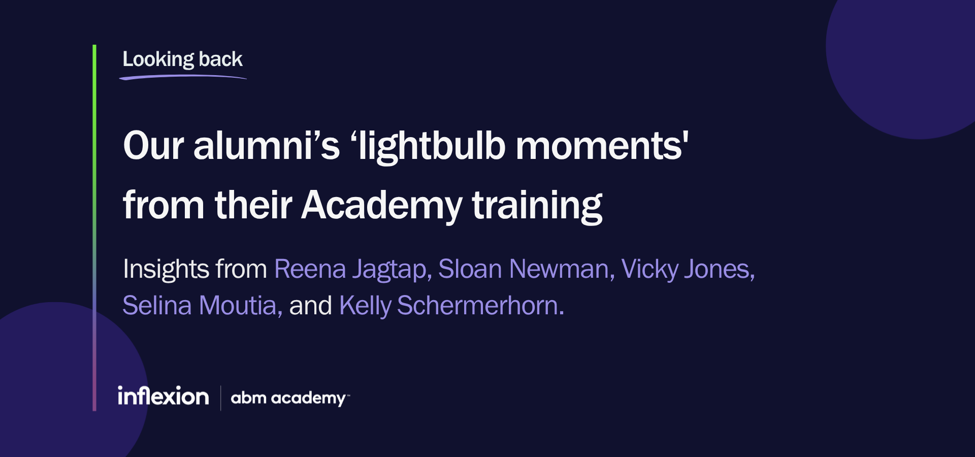 Inflexion Group's alumni's 'lightbulb moments' from their ABM Academy training
