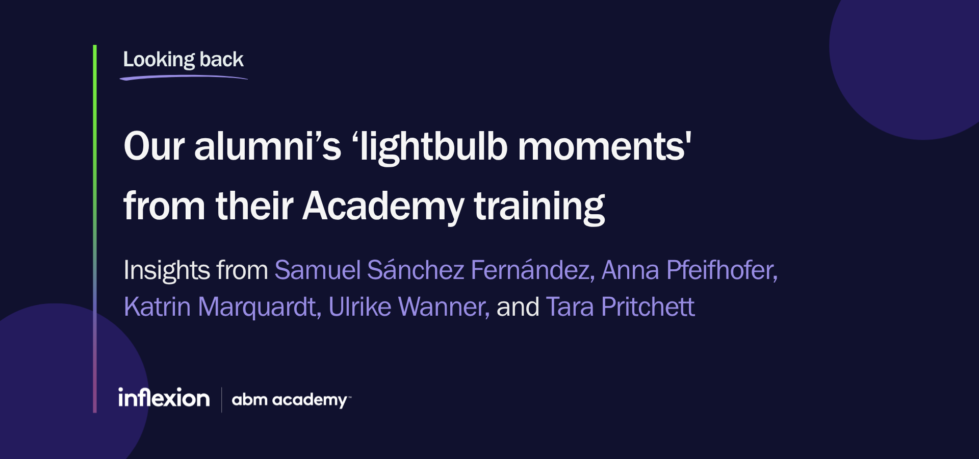 Inflexion Group's alumni 'lightbulb moments' from their ABM Academy training