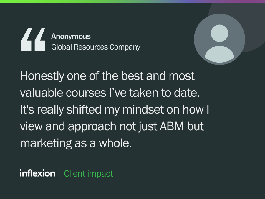 Inflexion Group's client impact case study on scaling ABM in professional services