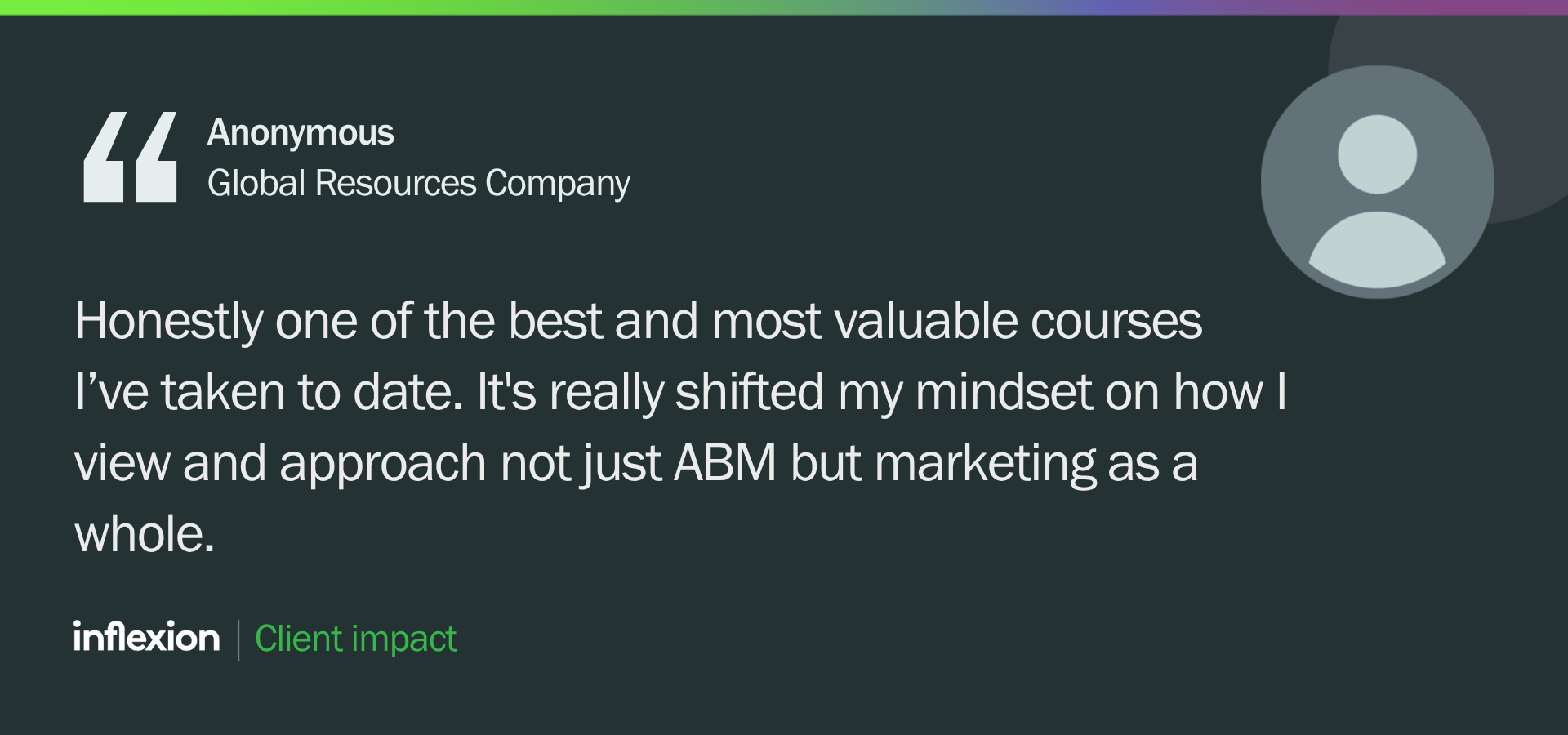 Inflexion Group's client impact case study on scaling ABM in professional services