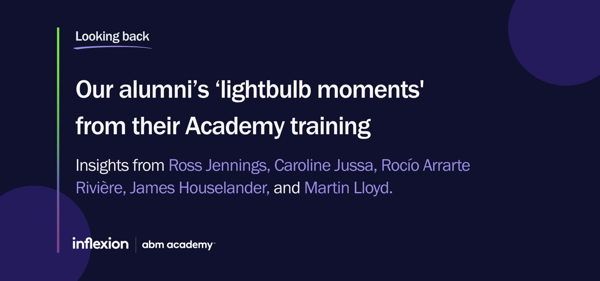 Looking back at our alumni’s ‘lightbulb moments’ from their ABM Academy training – part 4